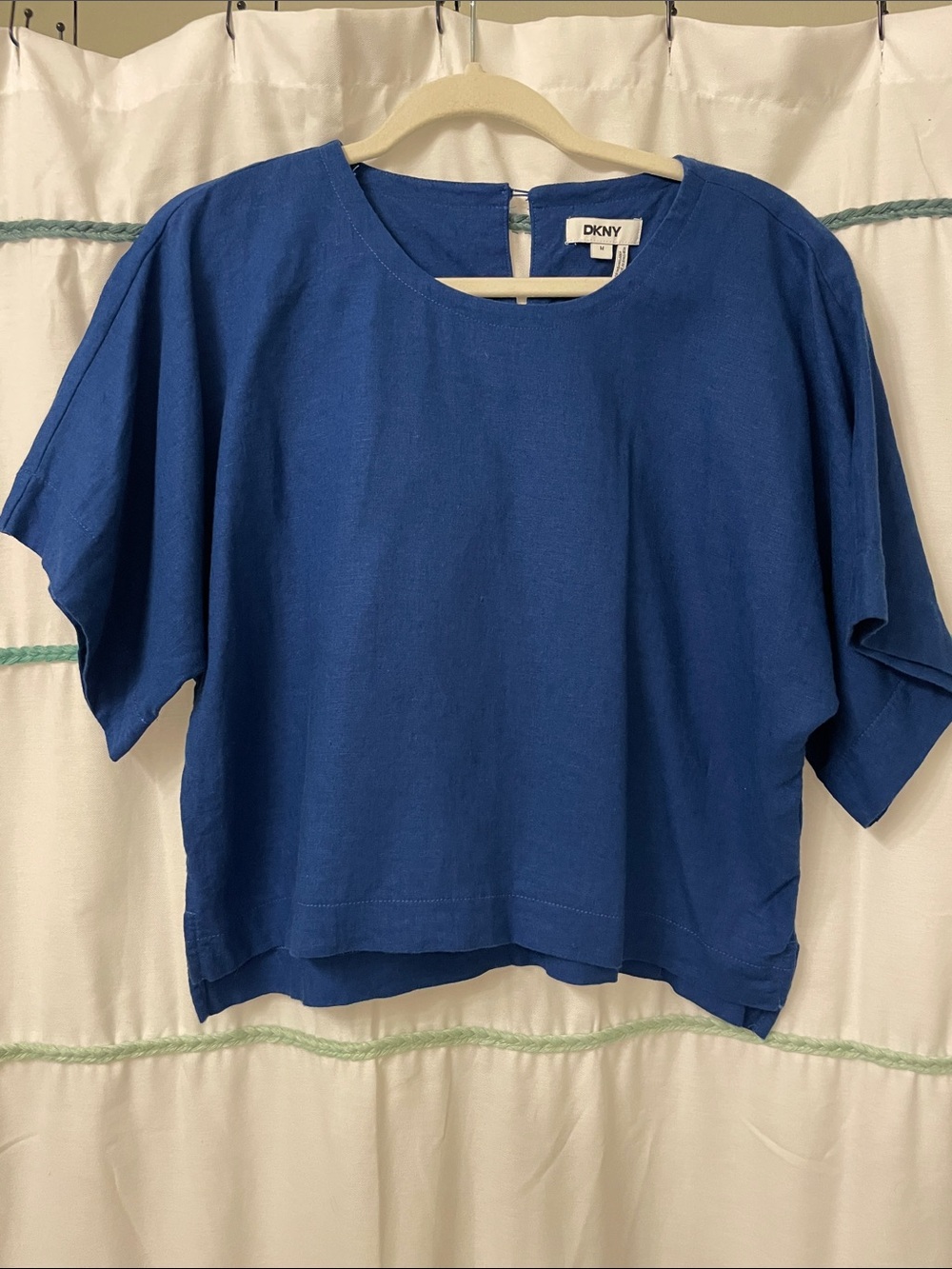 DKNY Royal Blue Boxy Crop Top